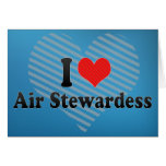 I Love Air Stewardess Cards