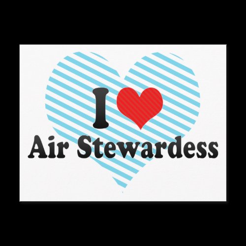 I Love Air Stewardess Postcard