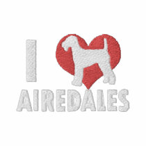 I Love Airedales embroidered shirts by MenagerieMayhem I Love Airedales embroidered shirts