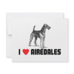 I Love Airedales Custom Invites