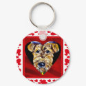 I Love Airedales keychains by Airedales_by_Joanne I Love Airedales keychains