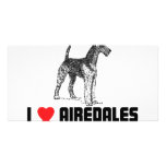 I Love Airedales Photo Greeting Card