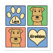 I Love Airedales posters by dogcartoons I Love Airedales posters