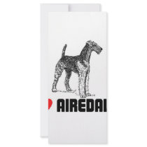 I Love Airedales Customized Rack Card
