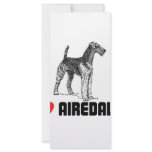 I Love Airedales Customized Rack Card