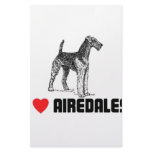 I Love Airedales Stationery Design