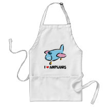 I Love Airplanes Apron