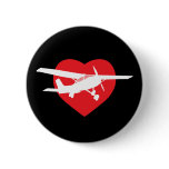 I Love Airplanes Buttons