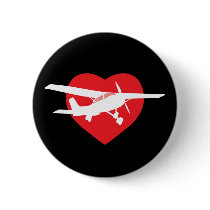 I Love Airplanes Buttons
