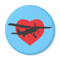 I Love Airplanes Fridge Magnets