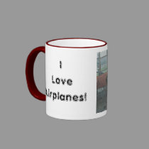 I Love Airplanes mugs