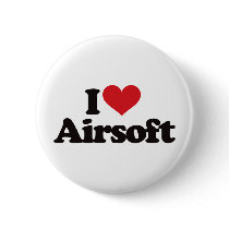 I Love Airsoft Pinback Button