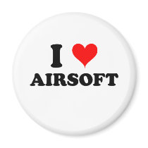 I Love Airsoft Refrigerator Magnet