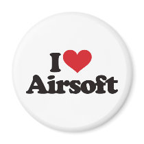 I Love Airsoft Refrigerator Magnet