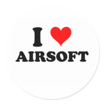 I Love Airsoft Stickers