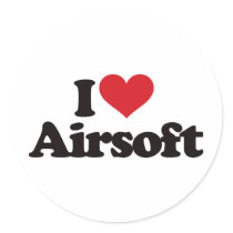 I Love Airsoft Sticker