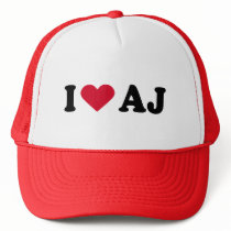 I LOVE AJ hats by heartshirts I LOVE AJ hats
