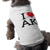 I Love AK - Heart - Dog Shirt