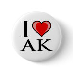 I Love AK - I Love Alaska Buttons