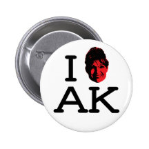 I Love AK - Palin - Round Button