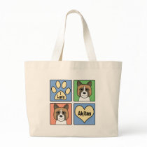I Love Akitas bags by dogcartoons I Love Akitas bags