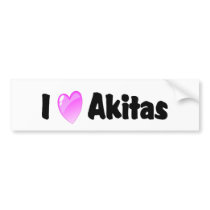 I Love Akitas bumper stickers