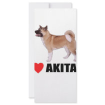 I Love Akitas Customized Rack Card
