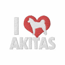 I Love Akitas Women's Embroidered Shirt