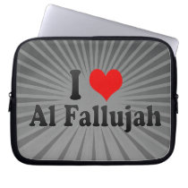 I Love Al Fallujah, Iraq laptop sleeves