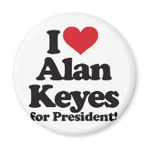 I Love Alan Keyes for President Fridge Magnet