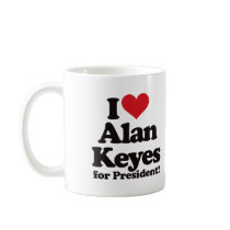 I Love Alan Keyes for President Mugs