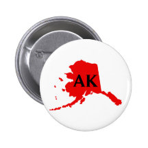 I Love Alaska -  AK Button