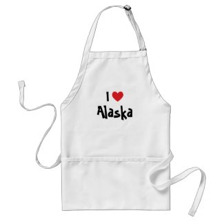 I Love Alaska apron