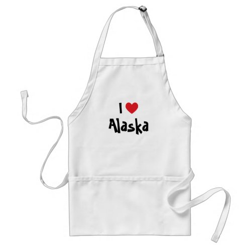 I Love Alaska apron