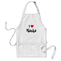 I Love Alaska aprons