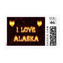 I love alaska fire and flames postage