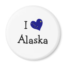I Love Alaska magnets by definingyou I Love Alaska magnets