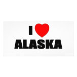 I Love Alaska Personalized Photo Card