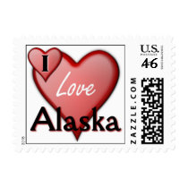 I Love Alaska Stamps