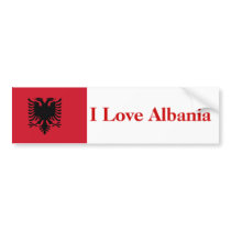 I Love Albania Bumper Bumper Sticker