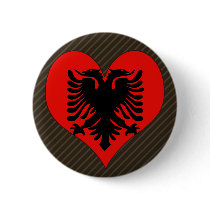 I Love Albania Pin