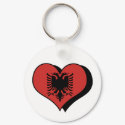 I Love Albania Keychain