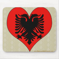 I Love Albania Mousepads