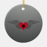 I Love Albania -wings Christmas Tree Ornaments