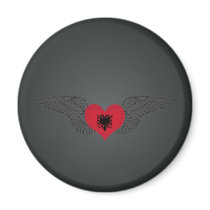I Love Albania -wings Refrigerator Magnets
