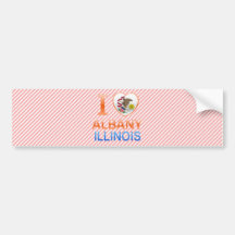 I Love Albany, IL Bumper Stickers