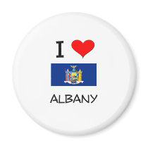 I Love Albany New York Refrigerator Magnet