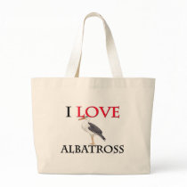 I Love Albatross Canvas Bag