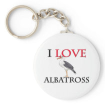 I Love Albatross Key Chains