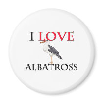 I Love Albatross Fridge Magnet